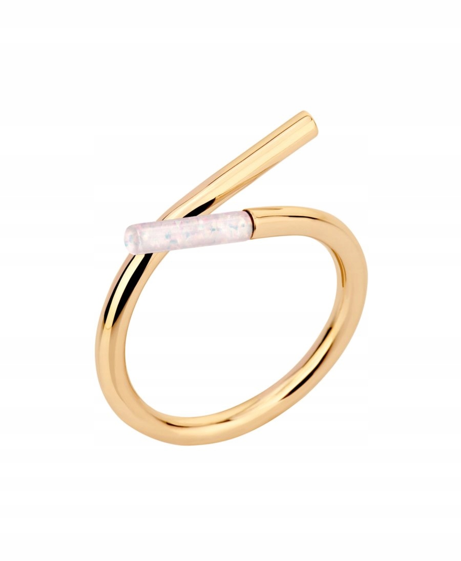 RING ag925 pozlátený OPÁL venovanie # 12 P122N