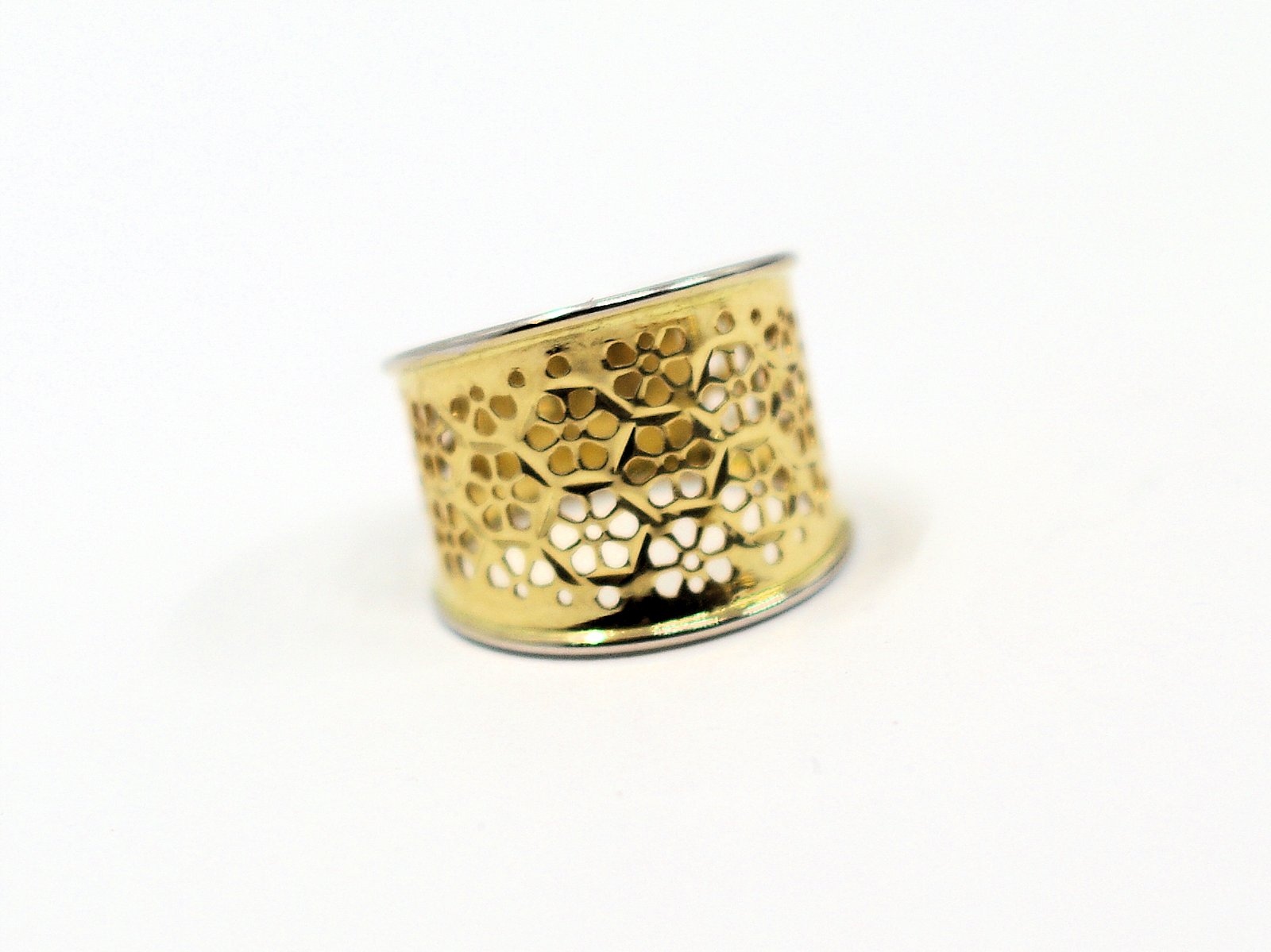 KRUH, prelamovaný vzor, zlatý prsteň 585