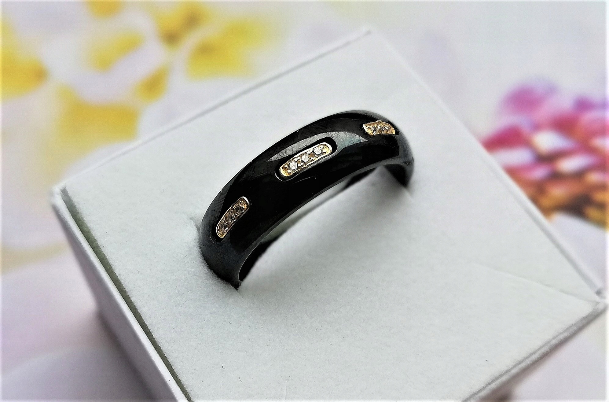 RING keramika pozlátené venovanie # 16 P041