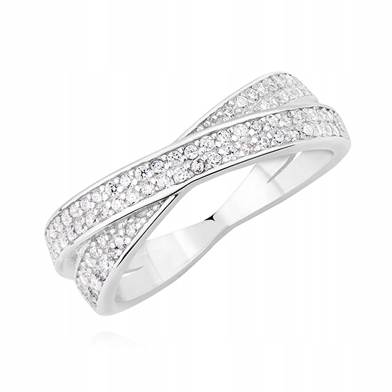 PRSTENEC strieborné 925 biele zirkóny # 18 P083L