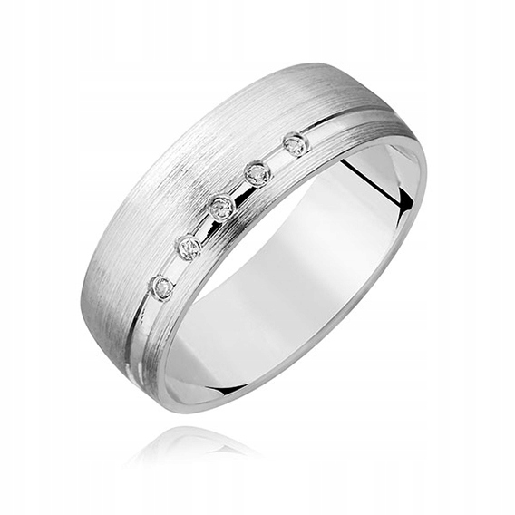 Strieborný prsteň ZIRCONIA BAND # 15 P109L
