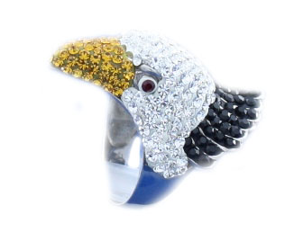 Swarovski RING mincový striebro 925 veľkosť 18