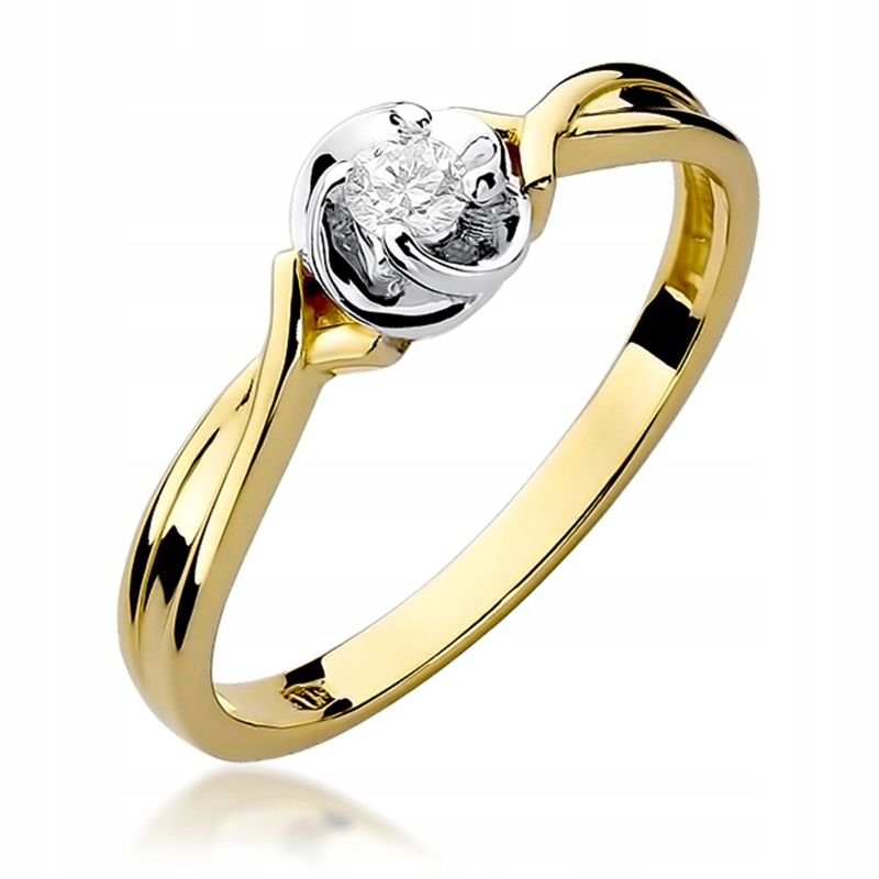 BRILLIANT RING 0,10ct TWISTED 48h poštovné