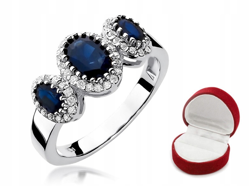 KRÚŽOK s 1,50 ct SAPPHIRE a 0,24 ct BRILLIANTS