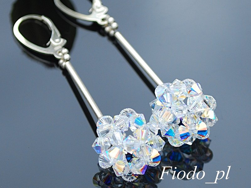 IRIDESCENTNÉ GUĽOVÉ NÁUŠNICE SWAROVSKI