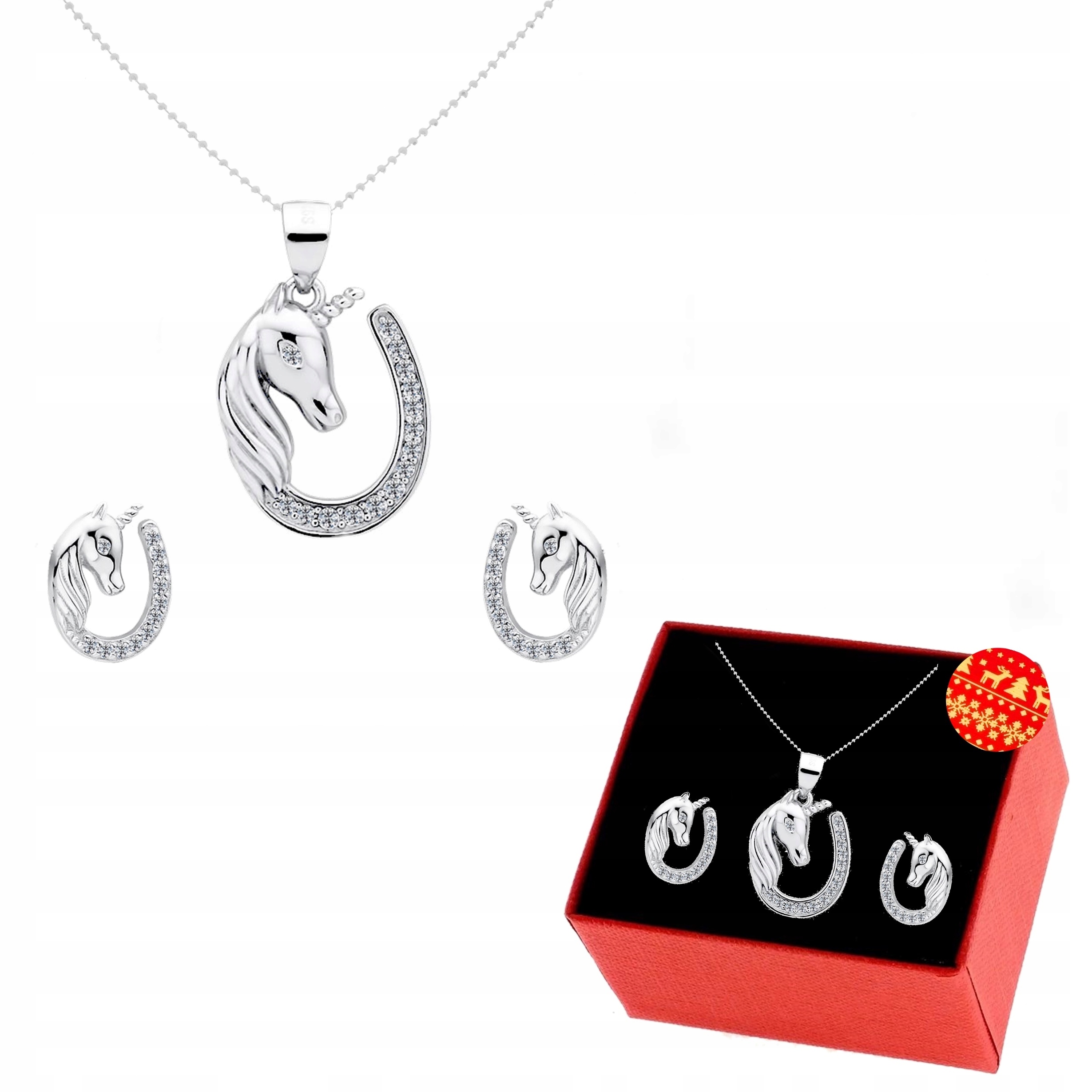 SADA KOŇA UNICORN ZIRCONIES SILVER HQ