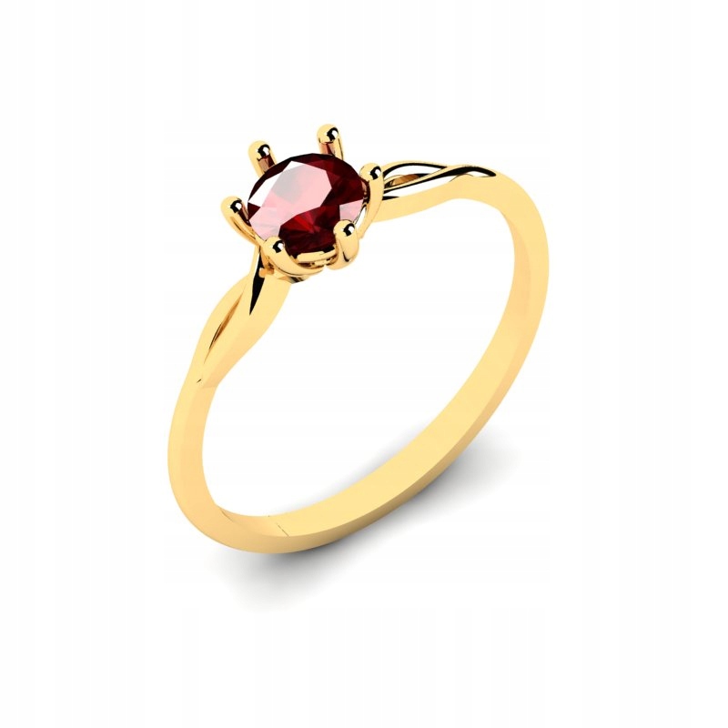 NADČASOVÝ ZLATÝ PRSTEŇ S MAROON ZIRCONIA