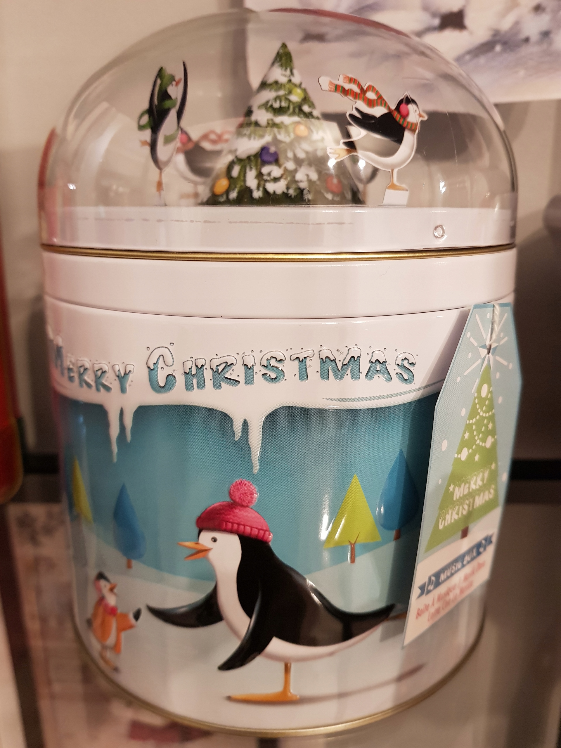 POZITÍVNE Metal casket 17cm Christmas