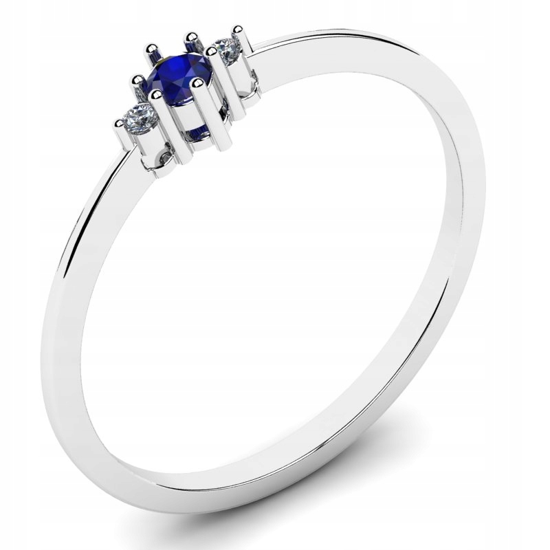 PROMO! BIELY ZLATÝ PRSTEŇ BRILLIANT SAPPHIRE