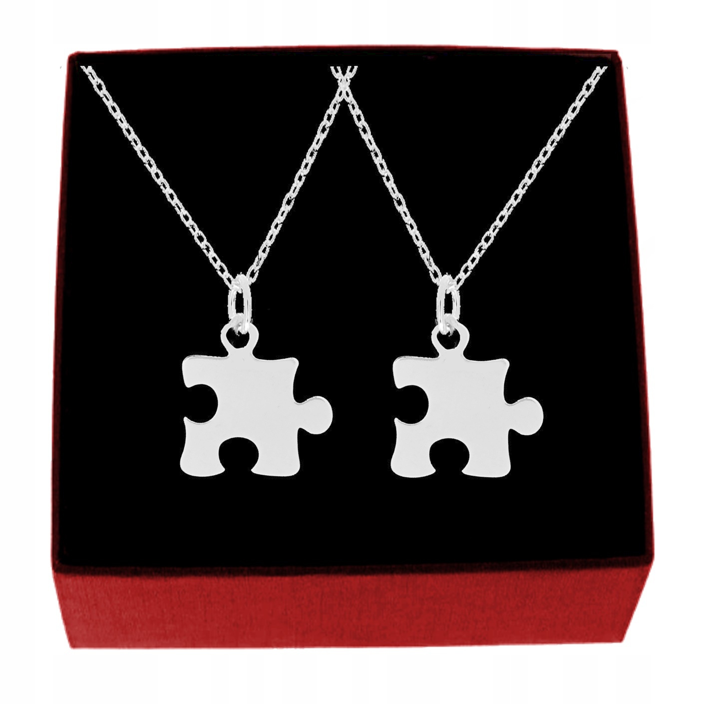 Puzzel priateľstvo náhrdelník striebro 925 set 2 ks