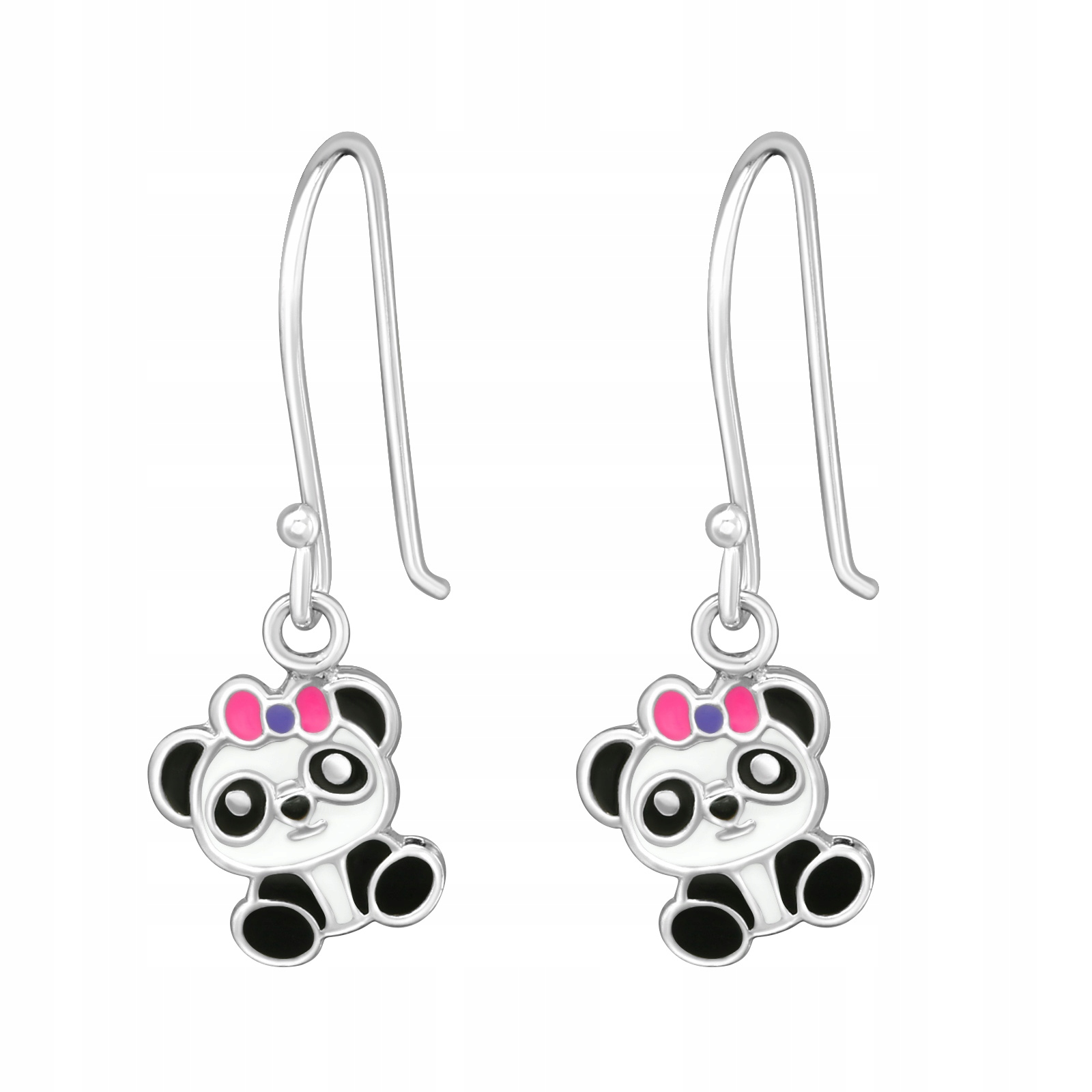 Náušnice Panda Silver pre dievčatko medveď