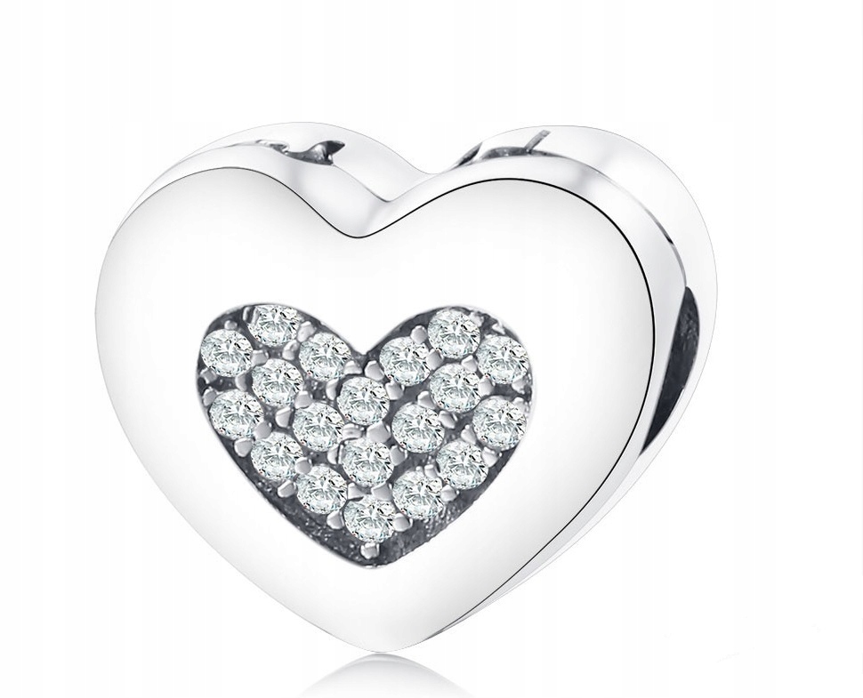Pandora Charm korálový klip Heart Love Love Clip