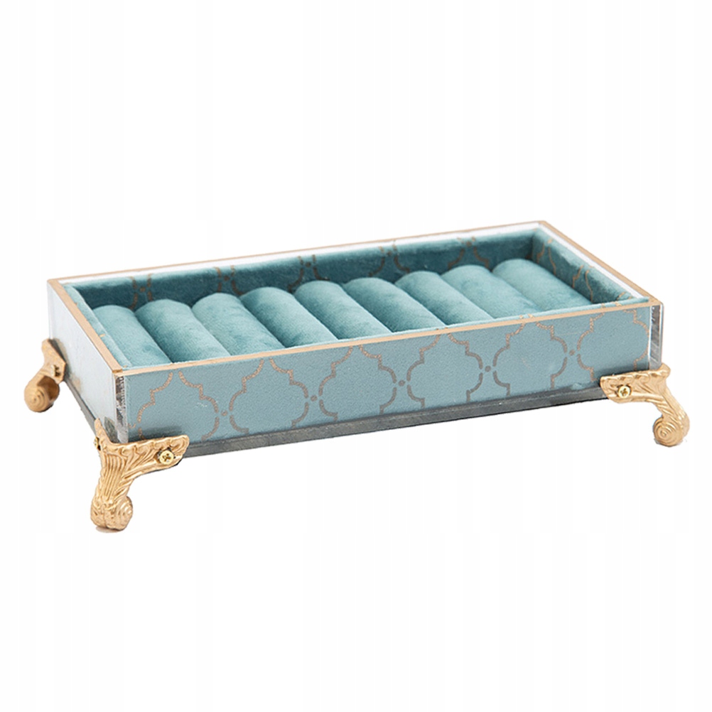 Peacock Blue Series Rings Tray Zlacenie šperkov Hol