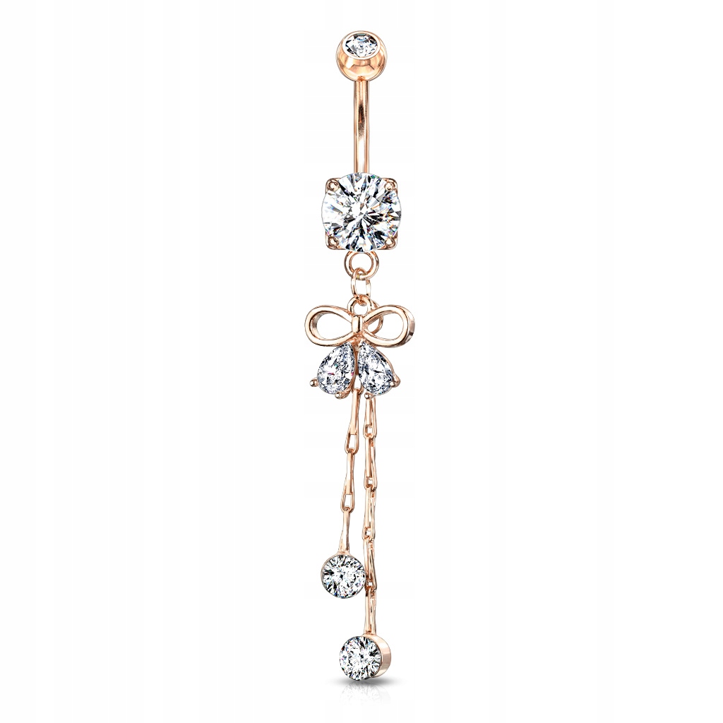 Okrúhle perly s kamienkami piercing do pupku