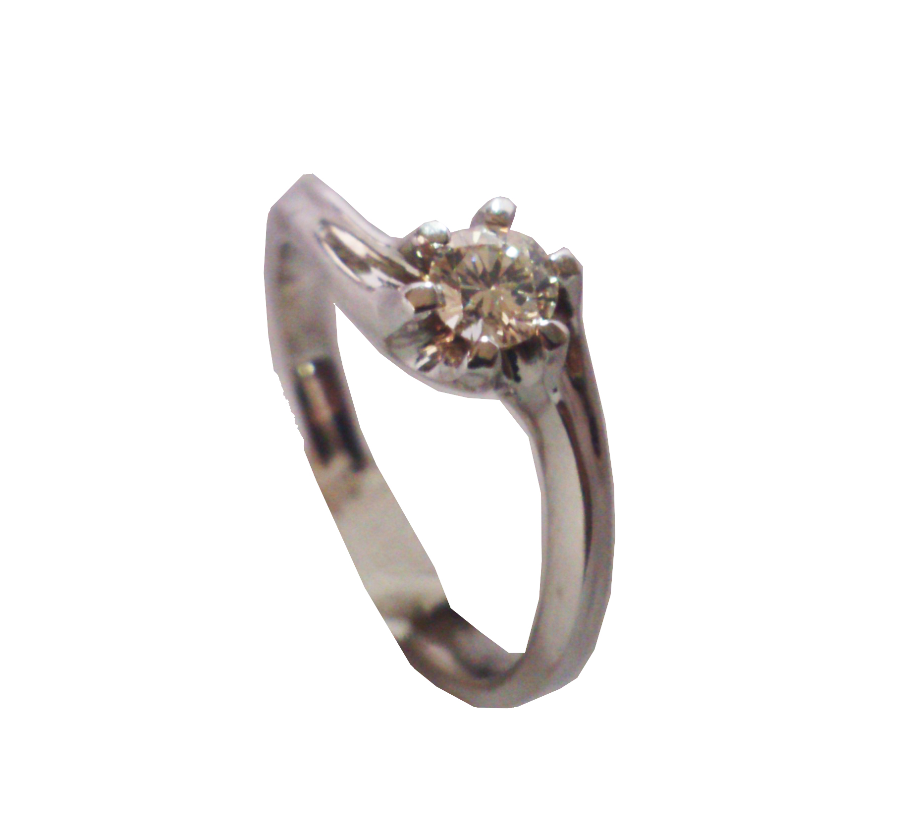 Nádherný zlatý prsteň s diamantom 0,25 ct SI1 / H