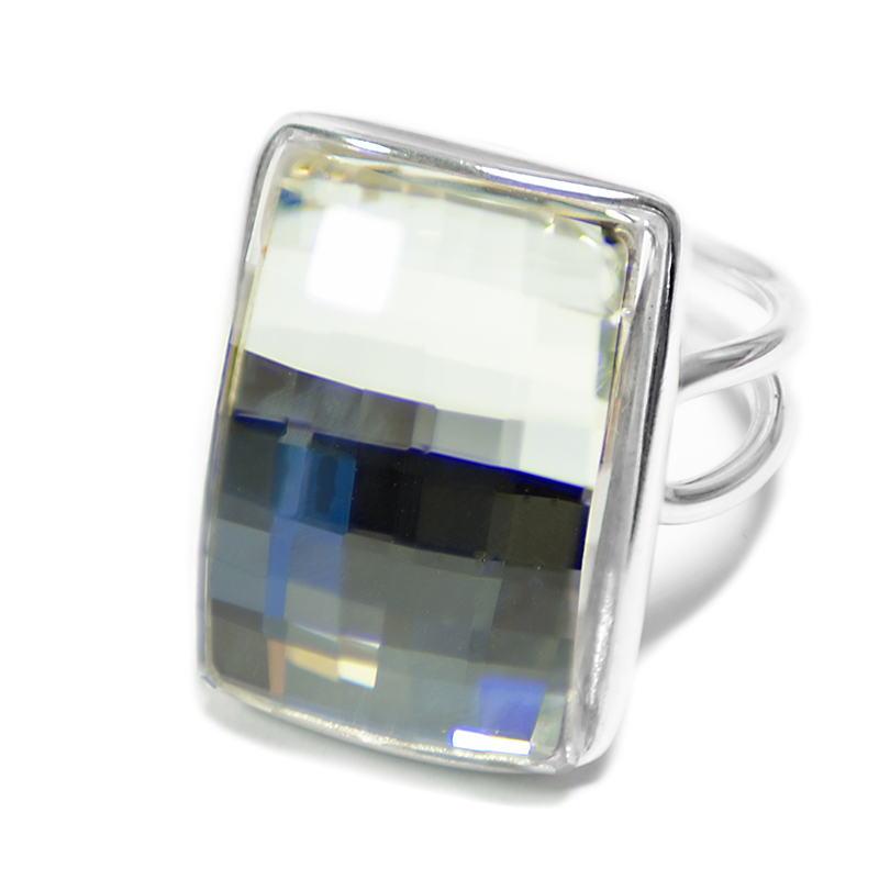 Veľký prsteň Swarovski ESREBRO 925 (š355)