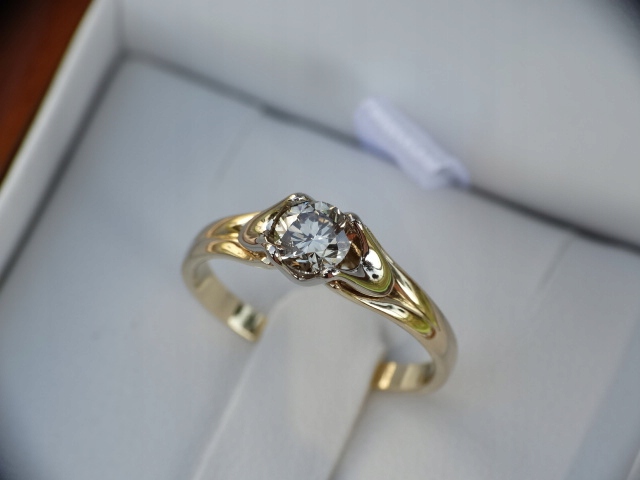 Prsteň 585 BRILLIANT DIAMOND GREY 0,51 CT