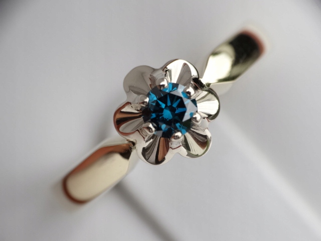Prsteň 585 Diamond Blue Diamond 0,31 CT
