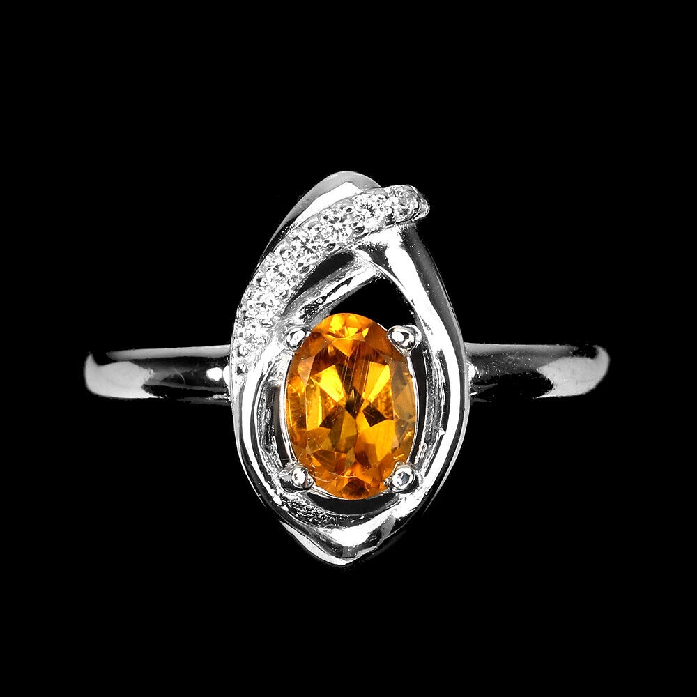 Ring 925 Jemný prírodný citrón R 17