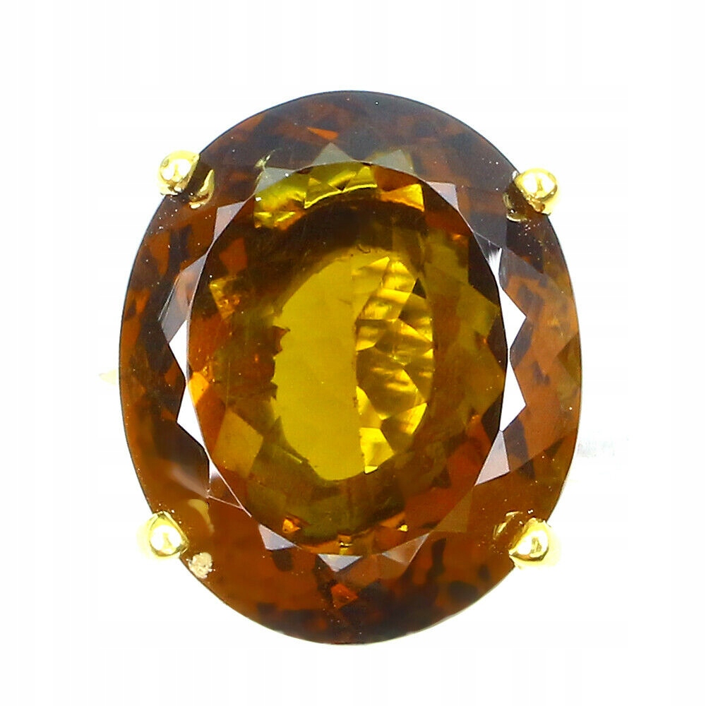 Prsteň 925 koňak AAA kremeň 18,7 ct veľkosť 15,5