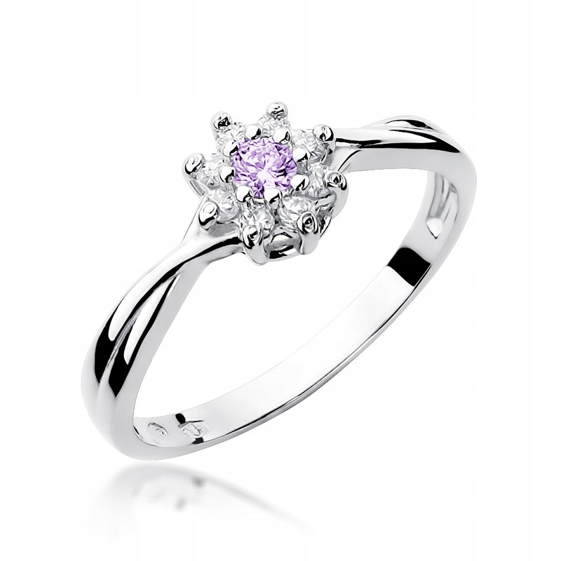 Ring Ametyst Brilliants 585 BEZ gravírovania