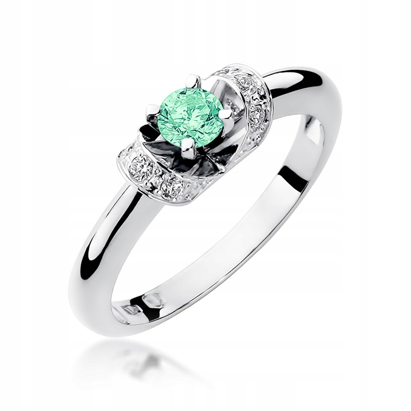 Prsteň z bieleho zlata Emerald Brilliants GRAF