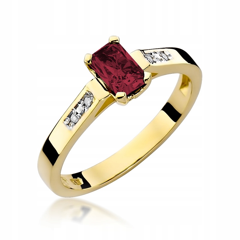 Prsteň z bieleho zlata W-78 Ruby Brilliants 585