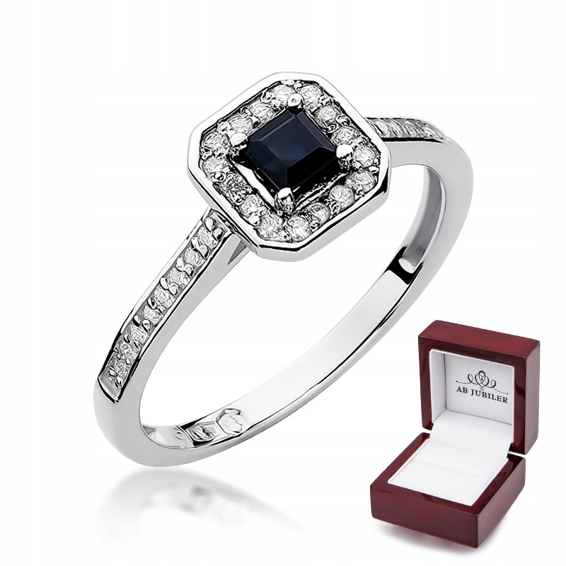 Prsteň z bieleho zlata s diamantom W-315 Sapphire Diamonds