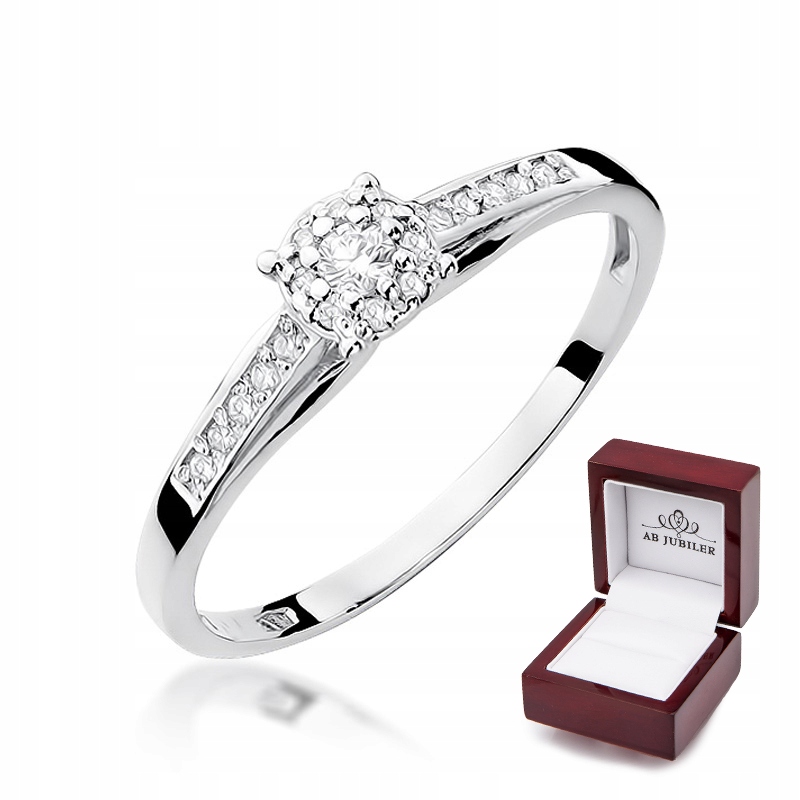 Diamant prsteňa biele zlato ideálne pre darček