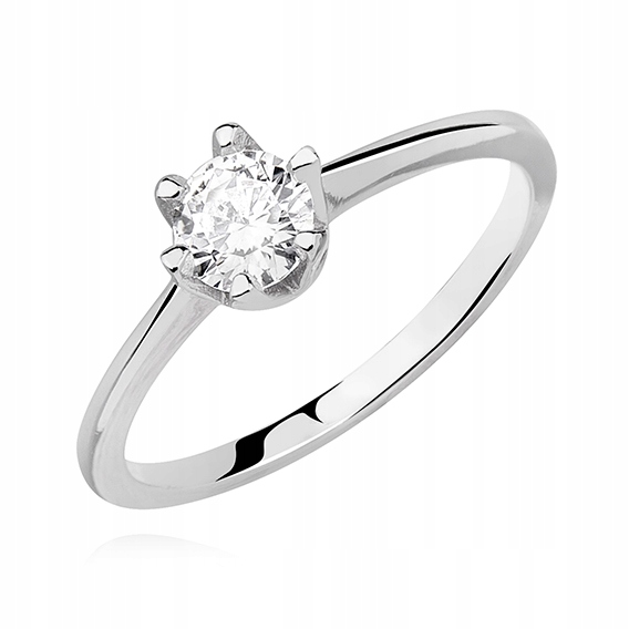 Prsteň s kubickým zirkónom 5 mm SILVER 925 R14 (w1164)