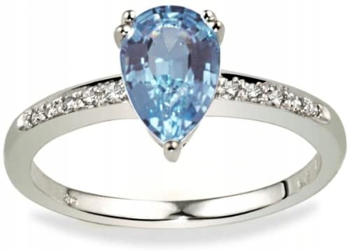 Goldmaid Gold Ring 375 Diamond Topaz R.16