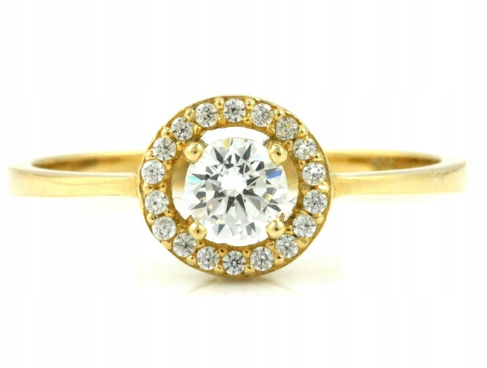 Prsteň CRYSTAL z bieleho zlata 585 14 ct r17