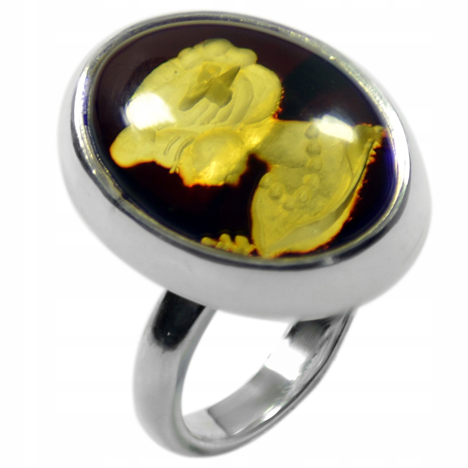 Prsteň Cameo Amber Silver 925 Camea (W324)