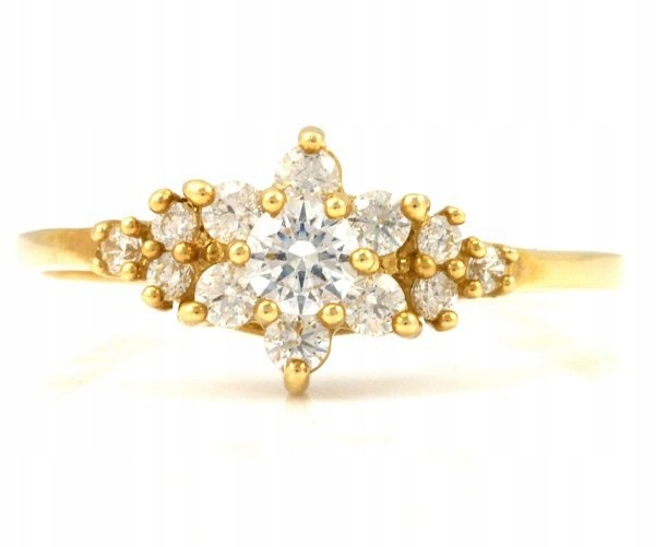 Prsteň MARQUISE R.16 zlatý 585 14cT