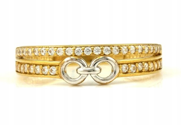 Prsteň INFINITY R.14 zlatý 333 8cT