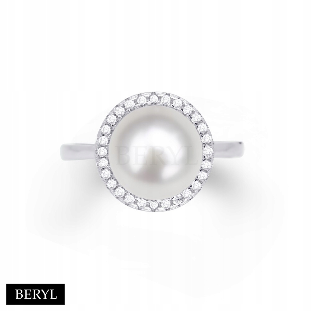 Prírodný perlový prsteň Striebro 925-17 BERYL