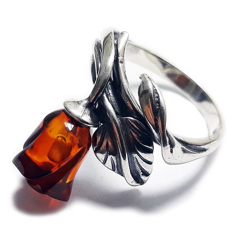 Prsteň R8 Amber ROSE Strieborný 925 (W916)
