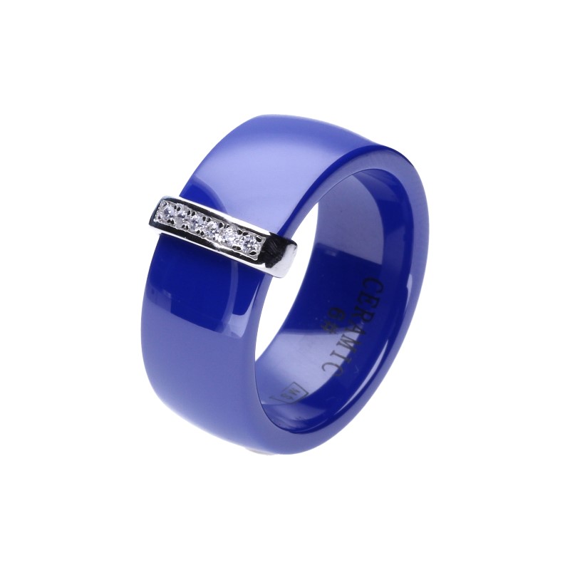 Keramika Ring R9 SILVER 925 zirkóny (w668)