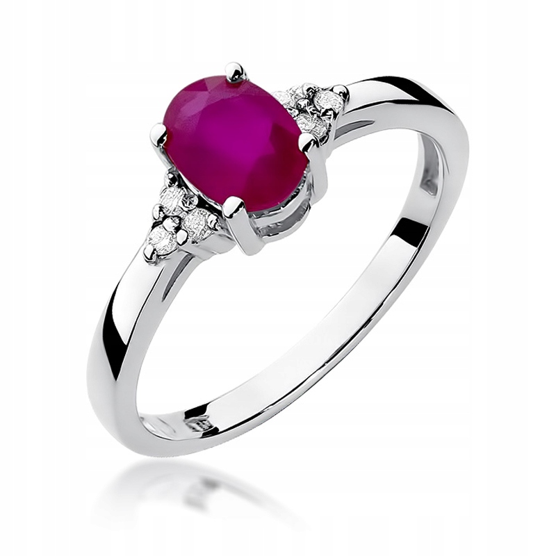 Obchod s prsteňmi Ruby Brilliants 0,585 z bieleho zlata