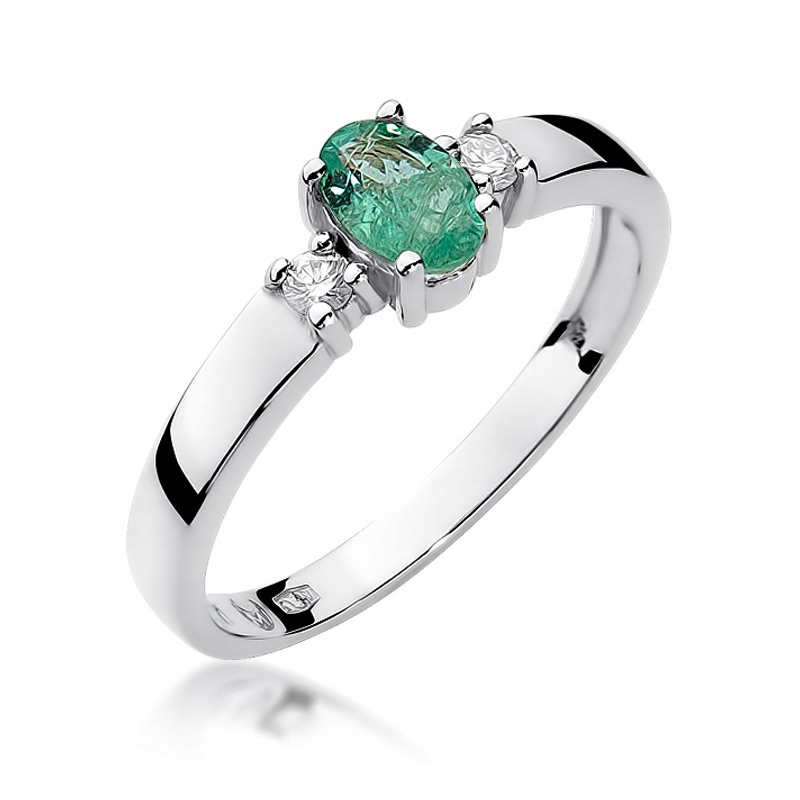 Prsteň EMERALD a BRILLIANTS 585 gravírujte ZDARMA