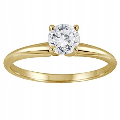 Zásnubný prsteň zo zlata GIA s diamantom 0,32 ct