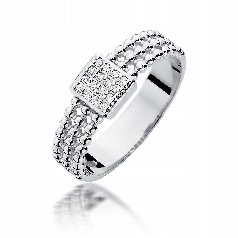BRILLANT zásnubný prsteň z bieleho zlata 0,08 ct