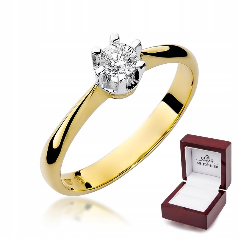 Zásnubný prsteň s diamantom 0,23 ct W-36