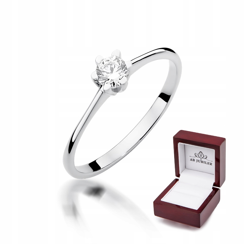 Zásnubný prsteň s diamantom 0,23 ct W-387