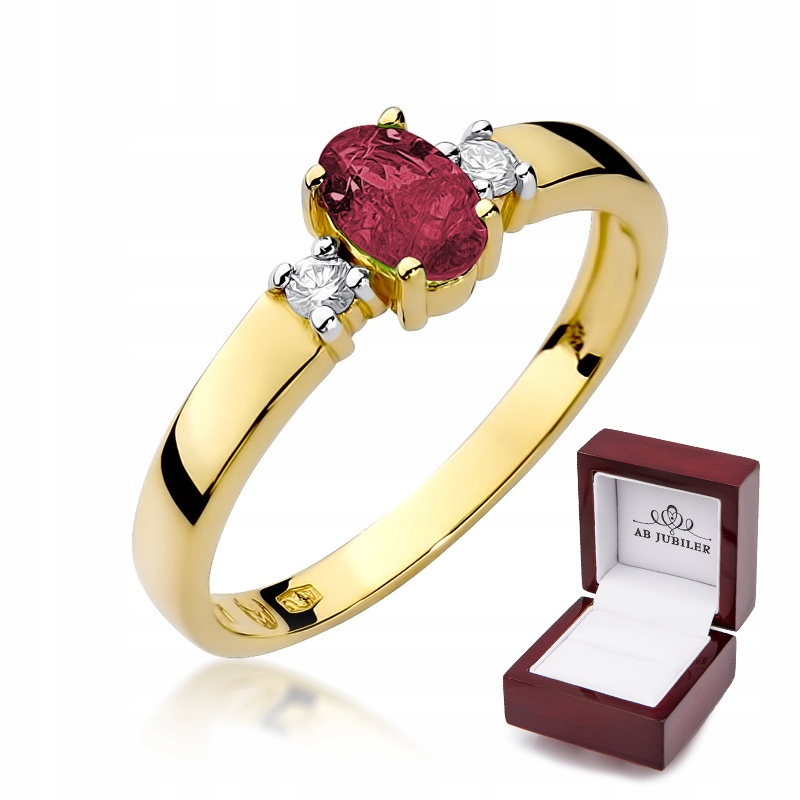 Zásnubný prsteň Ruby Diamonds Gold W-264