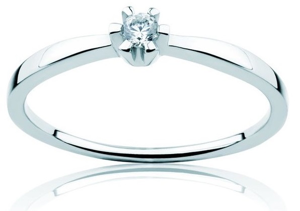 Zásnubný prsteň SAVICKI s diamantom 0,05 ct