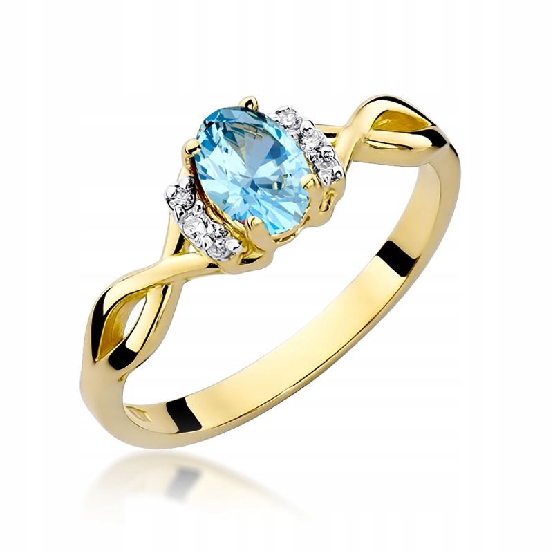 Zásnubný prsteň W-19 Topaz Diamonds 585