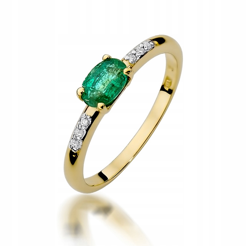 Zásnubný prsteň W-77 Emerald Brilliants 585