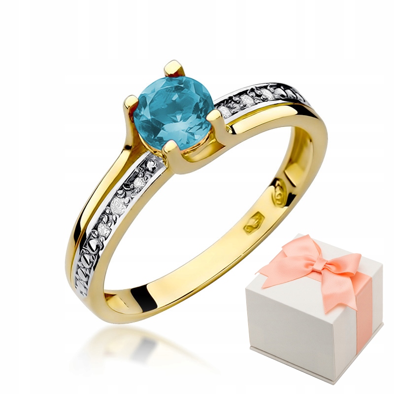 Zásnubný prsteň zo žltého zlata id W-106 Topaz