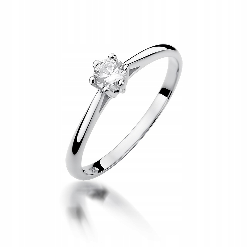 Zásnubný prsteň WHITE GOLD Diamant 0,15 ct